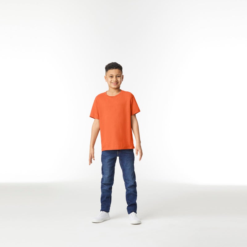 Gildan Unisex Child Youth Heavy Cotton T-shirt, Style G5000b, 2-pack, Orange, Large US - Image 5